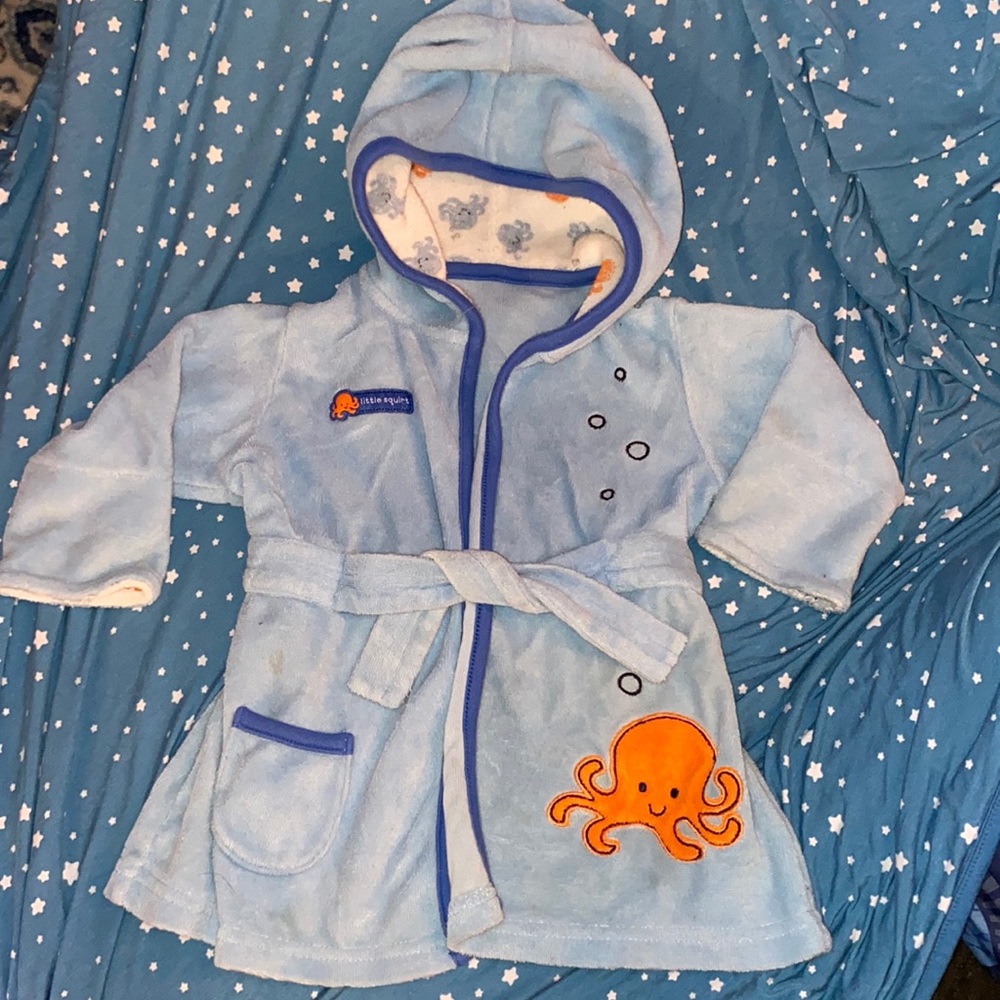 Baby boy bathrobe